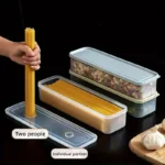 4 Pcs Long Rectangular Food Storage Containers, Plastic Reusable Refrigerator Organizer Boxes Kitchen Accessories - Image 4