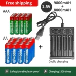 Best 1.5V AA9800mAh+AAA8800mAh+USBcharger 1.5V Rechargeable Nickel Hydrogen Battery, Used for Electronic Toys Camera Batteries - Image 15