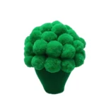 Hat, Knitted Yarn Hat for Spring and Autumn, Joke Hat, Flower Vegetable Brain, Funny Broccoli Pom-Pom Versatile Warm Hat - Image 2