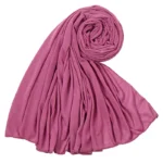 Women Big Size Cotton Jersey Hijabs Scarf Islamic Turban Shawls Trendy Muslim Hijab Solid Plain Cotton Scarves Headscarf - Image 39