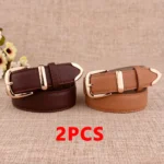 Women's Trousers Belt  Leather Trend White Belt Fashion High Quality Trouser Belts Solid Vintage Pin Buckle Ladies Strap LB2146- - Image 12
