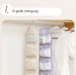 5/10 Pockets Underwear Socks Hanging Organizers Behind Door Storage Wardrobe Hanging Storage Bag Closet Organizer - Image 21