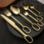 Western Dining Utensils Three-Piece Set Steak Knife Fork Soup Spoon Stainless Steel Cutlery Dishwasher Safe Dinnerware Set - Image 2