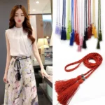 Decorated 160cm Dress Waistband Tassle Woven Rope Tassles Belts Waist Rope Waist Chain Braided Belts - Image 4