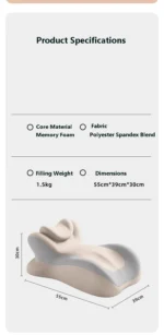 Memory Foam Pillow Ergonomic Support Neck Leg Rest Reading Phone Use Bed Sofa Wedge Shape Pain Relief Comfort - Image 14