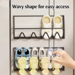 Behind the Door Shoe Rack Household Multi Layer Shoe Storage Wonder at the Door Wall Mounted Simple Small Narrow Shoe Rack - Image 2