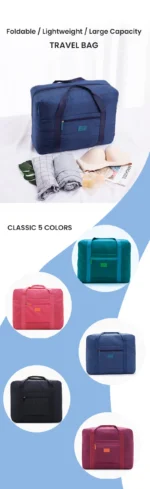 Travel Duffel Bag Lightweight Foldable Unisex Tote Carry On Luggage Weekender Overnight Stays Suitcase Organiser 20L Large Bags - Image 12