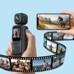 4K Vlogging Camera WiFi Pocket Action Camera with Dual Front & Rear Cameras Split-Screen LCD for Sport Outdoor Riding Travel - Image 10