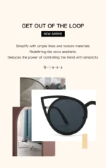 Cat Ear Fashion Sunglasses, Retro Cute Framed Color Sunglasses, Men's and Women's Sunglasses - Image 10