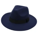 Autumn and winter men and women's new large brimmed hats, fashionable woolen jazz hats, English style top hats - Image 13