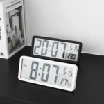 Digital Wall Clock Electronic Wall Mounted LCD Disply Clocks Multifunctional Temperature and Time Week Display Battery Powered - Image 3