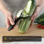 3-5PCS black stainless steel kitchen knife set, including a full set for kitchen, dormitory, household use, chef's knife, fr - Image 16