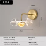 LED Wall Lamp Modern Luxury Flower Shaped Decorative Light Bedroom Bedside Study Dining Room Living Room Background Wall Lamp - Image 10