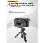Portable extendable tripod for DSLR cameras, mobile phones, and desktops. Handle for live streaming. - Image 6