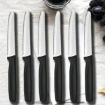 Steak Knives Set of 4/6/8 Stainless Steel Serrated Round Tip Fruit And Vegetable Paring Baking Toast Serrated Bread Knives - Image 15