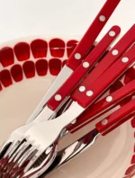 New Design Dinnerware 4 In 1 Set Stainless Steel 18/8(304) ABS Handle With Rivets Top Mirror Polishing Cutlery Sets For Kitchen - Image 44