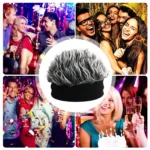 Hat with Wig Knitted Spiked Hairs Realistic Hip Hop Wig Hat Men Women Cold Weather Hats for Daily Wear Party Cosplay - Image 5