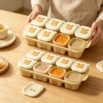 Baby Food Storage Containers Freezer Trays Food Storage Child Broth Container Cooked Food Ice Cubes Trays Freezer Compartments
