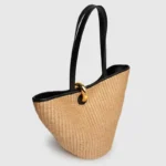 Straw Woven Handbags For Women Handmade Travel Seaside Beach Bag Summer New Handle Bucket Bag Shopping Tote Bag Basket Bolsa