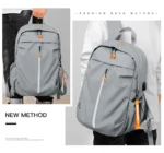 Fashion Men's Backpacks Large Capacity Students School Bag With USB Charging Port Laptop Bags Lightweight Men Travel Backpack - Image 12