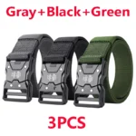 Genuine Tactical Belt Men's Buckle Quick Release Nylon Canvas Military Belt Casual Outdoor Sport Training Braided Waist Belt - Image 11