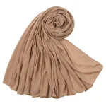 Women Big Size Cotton Jersey Hijabs Scarf Islamic Turban Shawls Trendy Muslim Hijab Solid Plain Cotton Scarves Headscarf - Image 30
