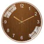 Modern Round Wall Clock Wooden Grain Non-Ticking Wall Clock for Living Room Bedroom Kitchen Office Home Decor Minimalist Style - Image 17