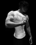 New Summer GYM T-shirt Men's Gothic Print Muscle Tee High Elasticity And Quick Drying Exercise For Bodybuilding Training T-shirt - Image 21