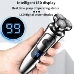 Electric Shaver Man Rechargeable Razor Shaving Knife Whisker Knife Household Portable Floating Three Tip Water Wash - Image 5