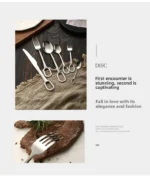 Western Dining Utensils Three-Piece Set Steak Knife Fork Soup Spoon Stainless Steel Cutlery Dishwasher Safe Dinnerware Set - Image 31