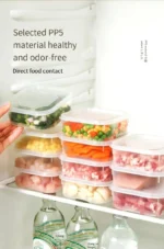 1 Set of 3 Food Storage Containers, Refrigerator Storage Boxes, Grain Storage Boxes, Plastic Sealed Containers, Large, Medium, and Small Sizes, 3-Piece Set, Lunch Box with Lid for Fruit Storage - Image 7