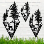 1pc Landscape Wall Art, Deer & Scene Metal Wall Art Ornaments Home Decor, Metal Wall Art, Home Decor Art Wall Ornaments - Image 10