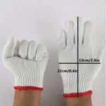 12 Pairs，Knitted Cotton Work Gloves, Lightweight Safety Glove,Elastic Work Gloves, - Image 5