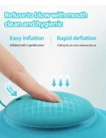 Triangular Travel Pillow Inflatable Office Neck Lumbar Support Pillow Thickened Flocking Leg Rest Pillow for Air Travel - Image 18