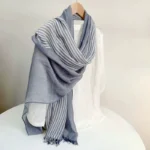 73*200CM Soft Modal Striped Men and Women's Cotton Scarves for Spring and Summer Sun Protection Shawl Scarf - Image 6
