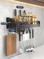 Kitchen Spice Storage Knives Holder Knife Stand Spice Rack Organizer Knives Holder Spoon and Chopsticks Rest Hanging Organizers - Image 7