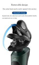Electric Shavers for Men Waterproof Electric Trimmer Razor Wet &amp Dry Use Rechargeable Battery Rotary Shavers Machine Shaving - Image 16