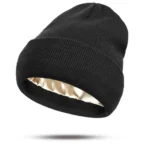Women's Hats for Autumn&Winter-Comfortable Stylish Versatile Warm-Keeping Hairstyle-Protecting Knitted Satin Woolen Hats - Image 4