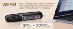 Hair Straightener Brush with LCD Display Cordless USB Charging Straightener Portable Mini Straightening Brush for Home Travel - Image 14