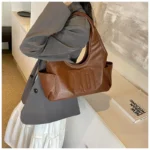 2024 New Women's Tote Bags Trendy Versatile Commuting Large Capacity One Shoulder Bag Summer Casual Solid Color Female Handbags - Image 38