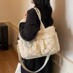 Large capacity Tote Bags for Women Shoulder Side Bag Fashion Space cotton Shopping Bags Multi-pocket Messenger Bag Lady Handbags - Image 19