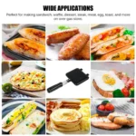 Frying Pan Sandwich Pan Mold Non-stick Double-sided Frying Pan Household Breakfast Egg Pan Waffle Sandwich Maker - Image 4