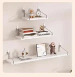 Simple No-Punch Wall Shelf For Books, Decorations, Dolls, Wall Display For Study, Living Room, Hanging Organizers - Image 36