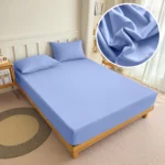 90/120/150/180x200 Fitted Bed Sheet With Elastic Band Solid Color Mattress Covers Protector Single Double King Beds 100% Polyest - Image 10