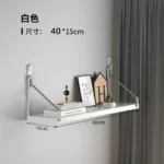 Simple No-Punch Wall Shelf For Books, Decorations, Dolls, Wall Display For Study, Living Room, Hanging Organizers - Image 11