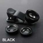 3in1 Fisheye Wide Angle Micro Camera Lens for iPhone Xiaomi Redmi 3IN1 Zoom Fish Eye Len on Smartphone Lenses with Phone Clip - Image 7