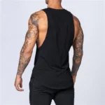 Muscle Exercise Tank Tops Men Summer Drop Armhole Vest Gym Clothing Cotton Singlet Cut Off Sleeveless T Shirt Bodybuilding Top - Image 3