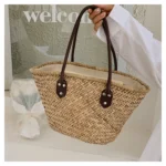 Handmade Women's Shoulder Bag Large Capacity Handbags Bohemian Summer Straw Beach Bag Female Shopper Basket Woven Tote Bags - Image 9