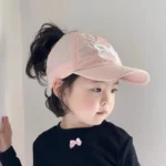 Children's summer hats, thin, quick-drying, sunshade baseball caps, half-air top caps, baby duck tongue baseball caps - Image 9