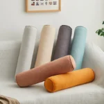 Round Bed Pillows Roll Cover Head Leg Back Lumber Support Light Travel Column Bolster Pillowcase Cylindrical Cushion Covers - Image 35